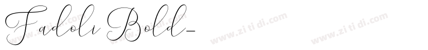 Fadoli Bold字体转换